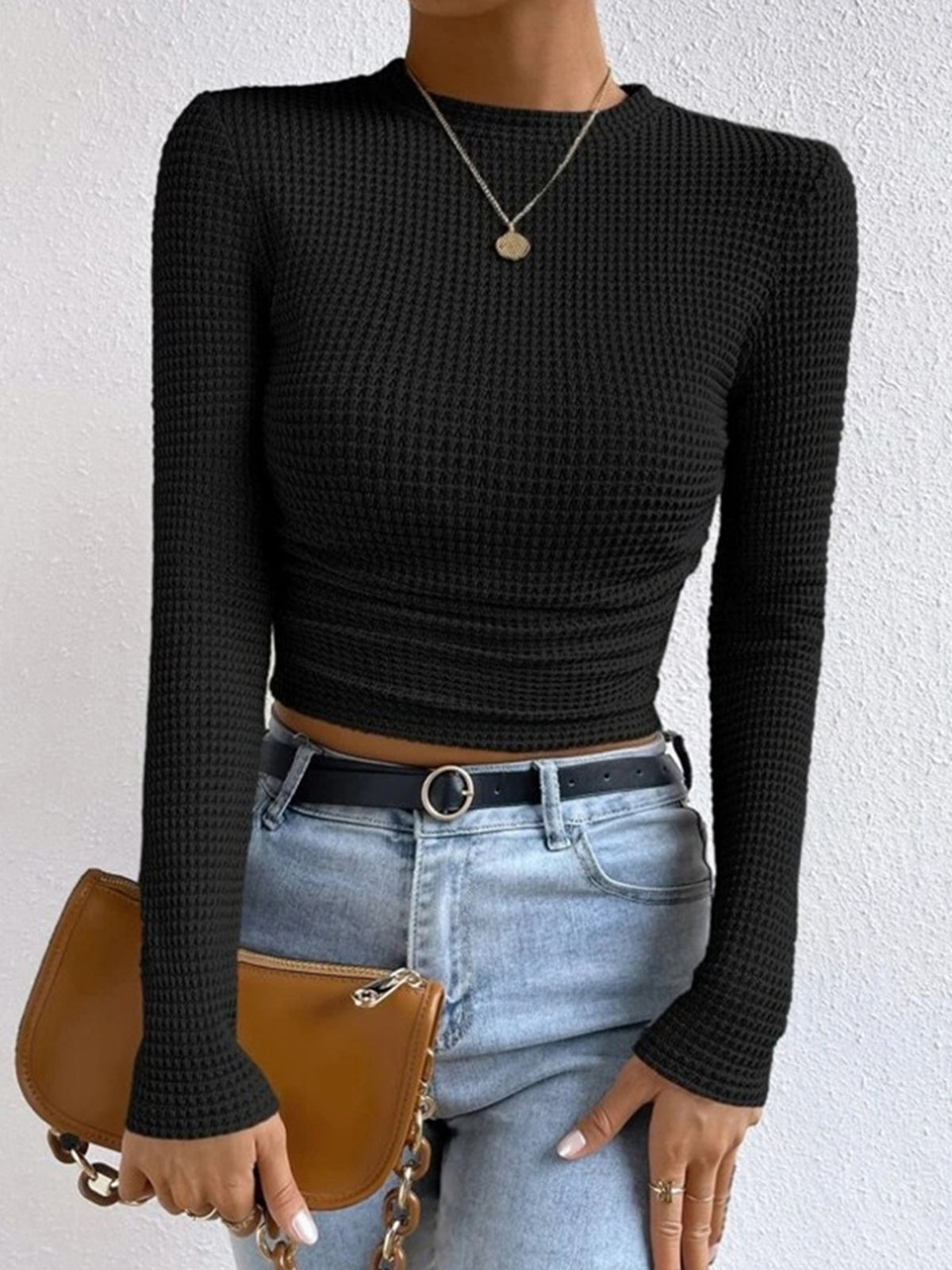 Sharon - Slim Pull Uni Waffle