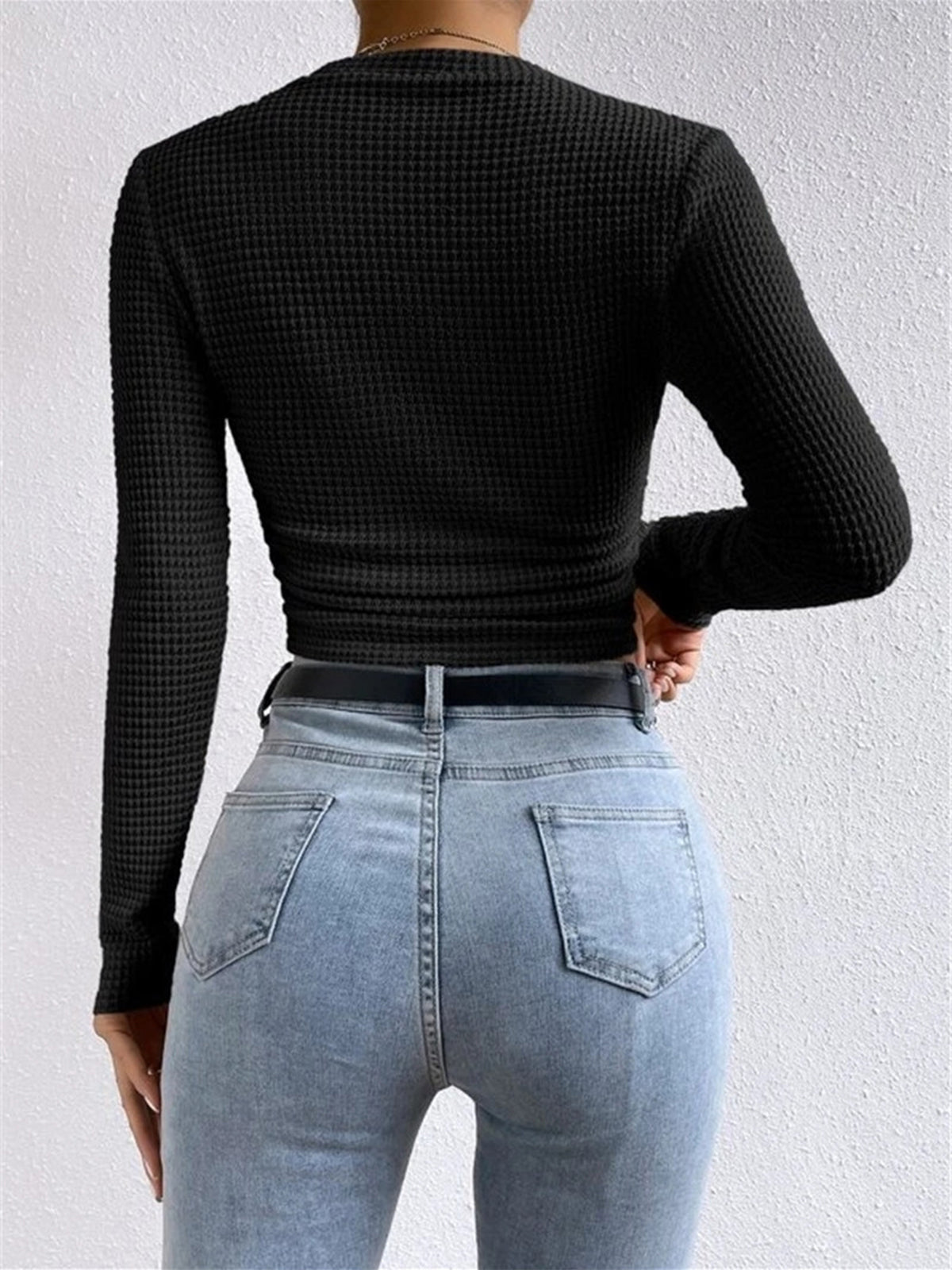 Sharon - Slim Pull Uni Waffle