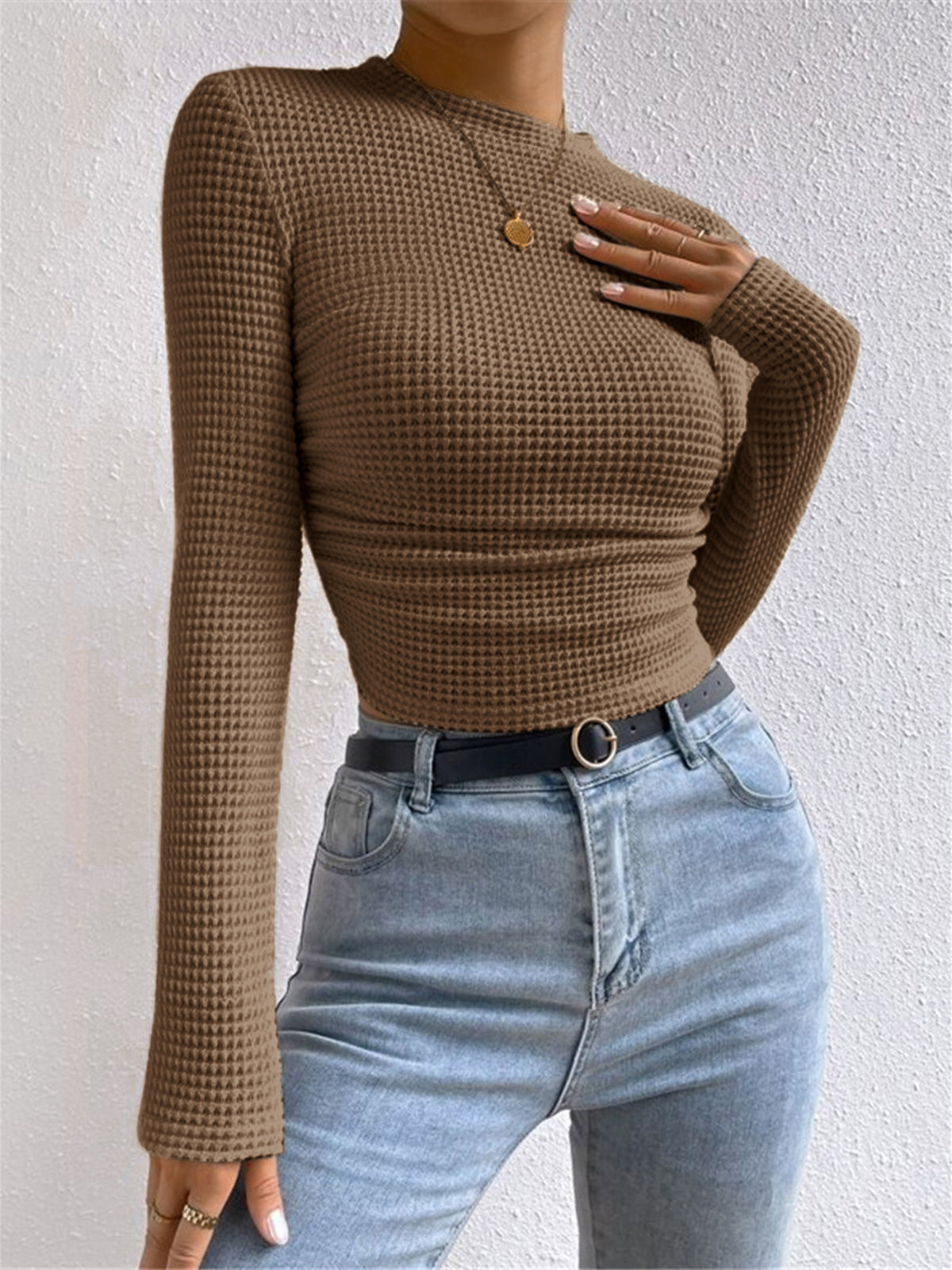 Sharon - Slim Pull Uni Waffle
