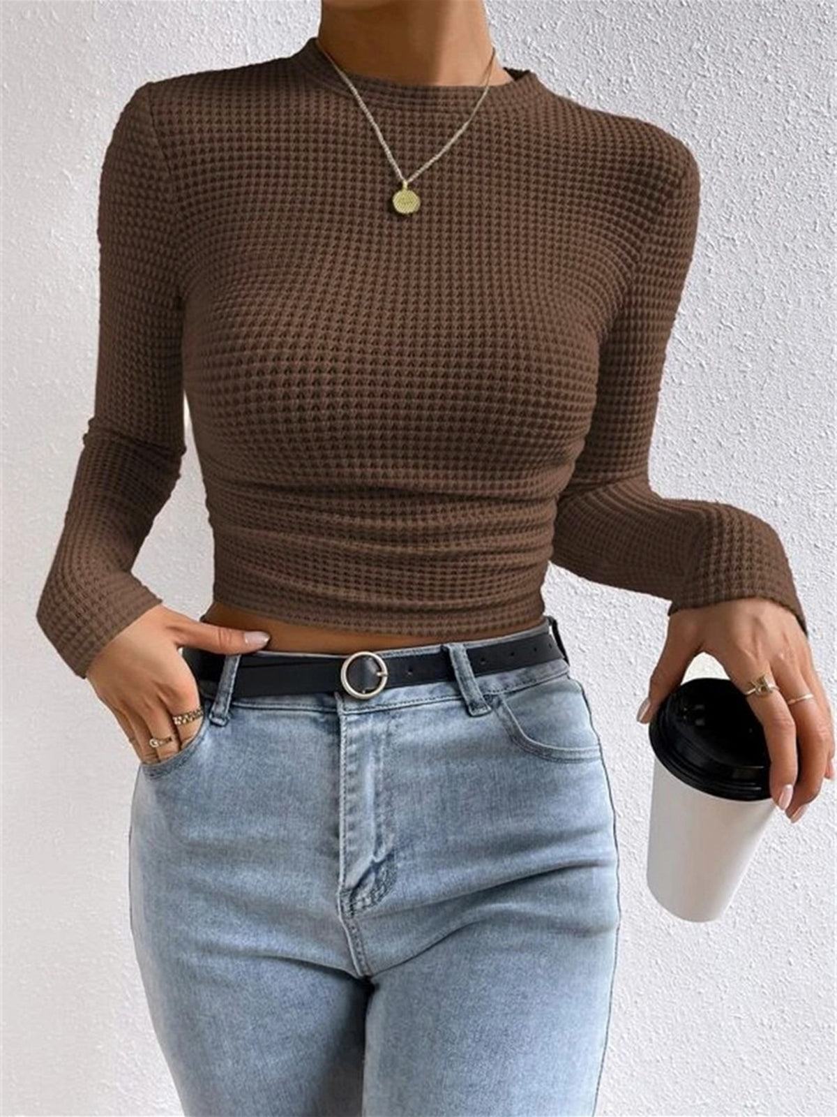 Sharon - Slim Pull Uni Waffle