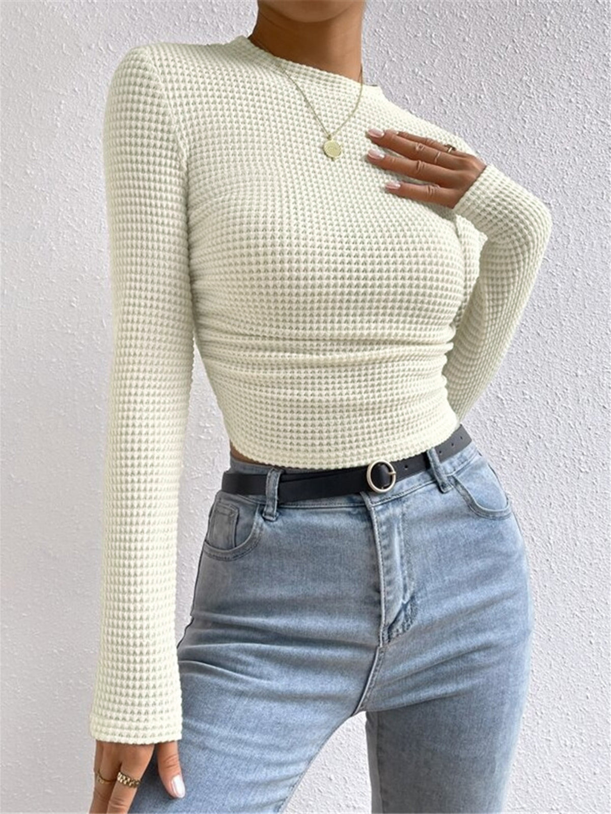 Sharon - Slim Pull Uni Waffle