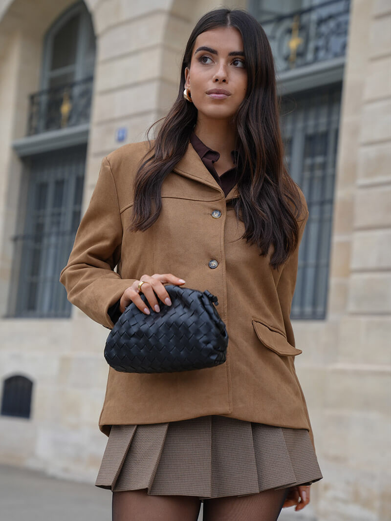 Sara - Vintage chic dámská bunda hnědá